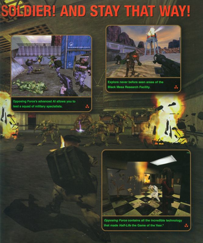 Inside Cover for Half-Life: Opposing Force (Windows): Right Flap