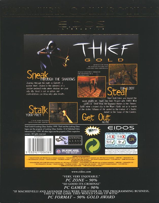 Thief: Gold cover or packaging material - MobyGames