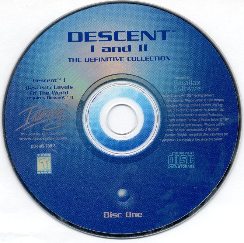 Media for Descent I and II: The Definitive Collection (DOS): Disc 1