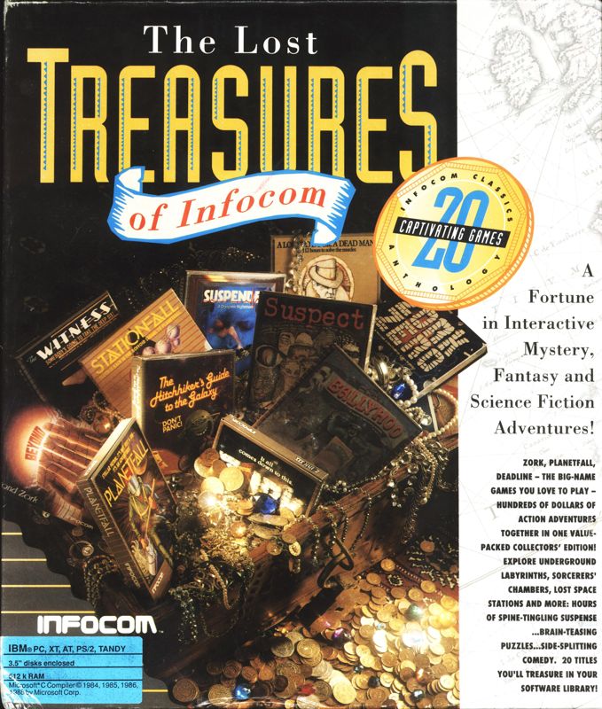 Front Cover for The Lost Treasures of Infocom (DOS) (3.5" Floppy IBM PC, XT, AT, PS/2, Tandy release)