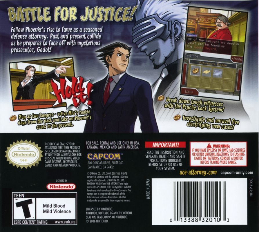 Phoenix Wright Ace Attorney: Trials and Tribulations - Nintendo DS