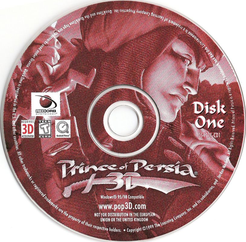 Media for Prince of Persia 3D (Windows): Disc 1/2