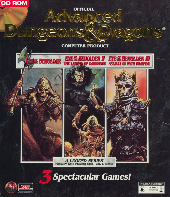 Front Cover for Eye of the Beholder / Eye of the Beholder II: The Legend of Darkmoon / Eye of the Beholder III: Assault on Myth Drannor (DOS)