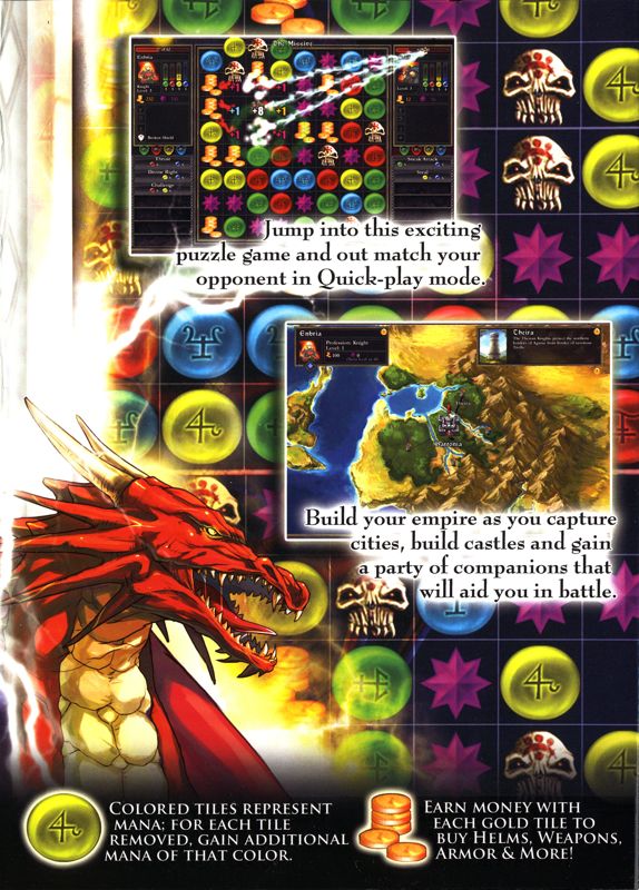 Inside Cover for Puzzle Quest: Challenge of the Warlords (Windows): Right