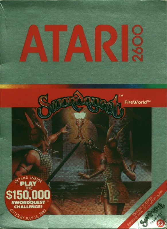 Front Cover for SwordQuest: FireWorld (Atari 2600)