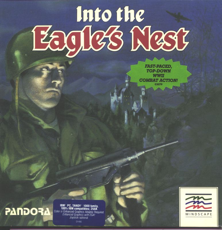 Front Cover for Into the Eagle's Nest (DOS) ( 5.25" Floppy disk release)