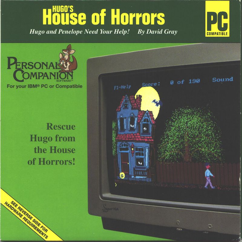 Front Cover for Hugo's House of Horrors (DOS) (Personal Companion Full Version Floppy Release)