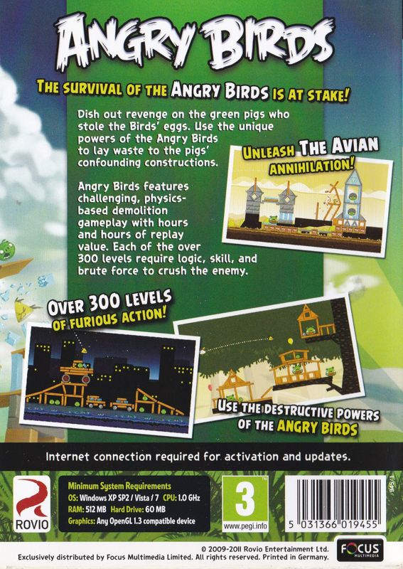 Back Cover for Angry Birds (Windows)