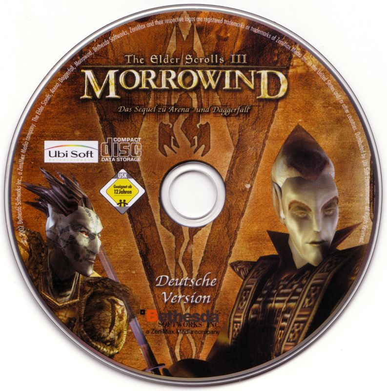 Media for The Elder Scrolls III: Morrowind (Windows) (German version): Game Disc