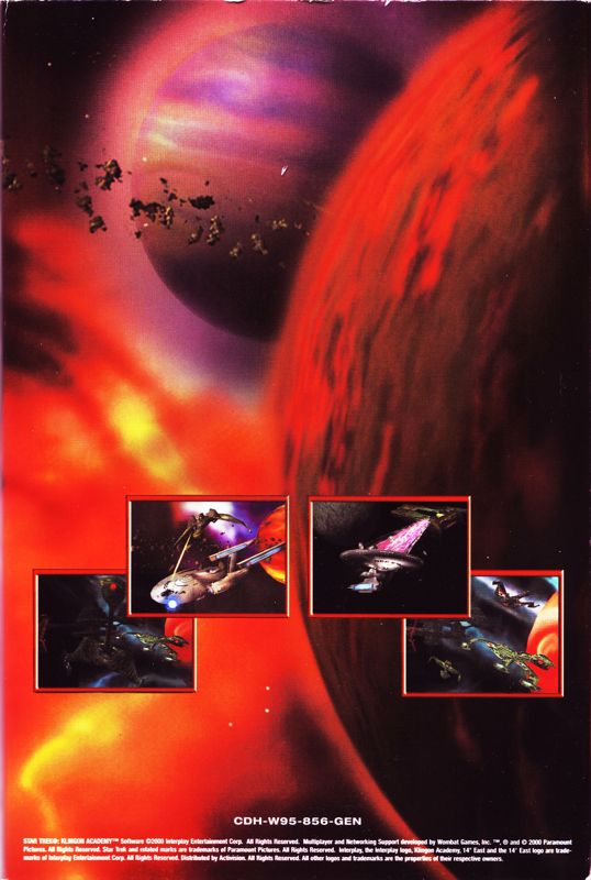 Other for Star Trek: Klingon Academy (Windows): CD Booklet - Back