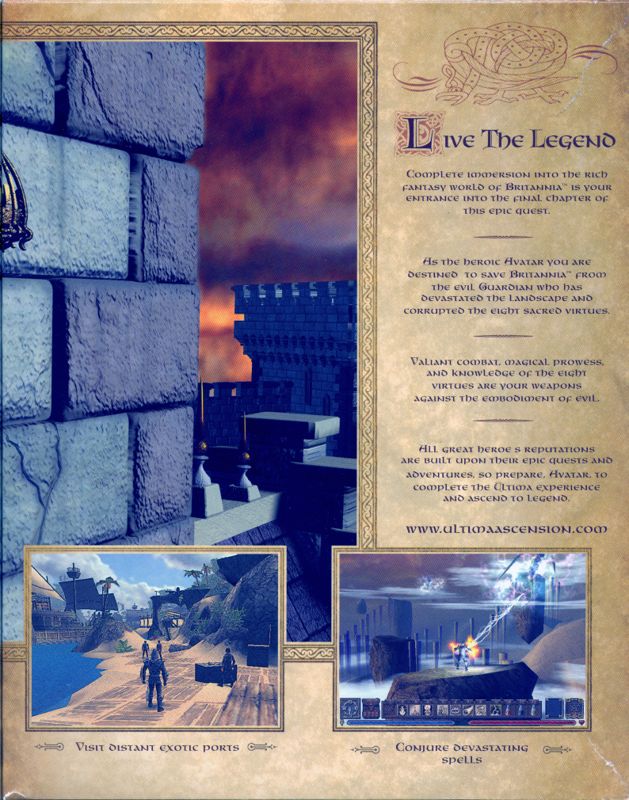 Inside Cover for Ultima IX: Ascension (Windows): Right Flap