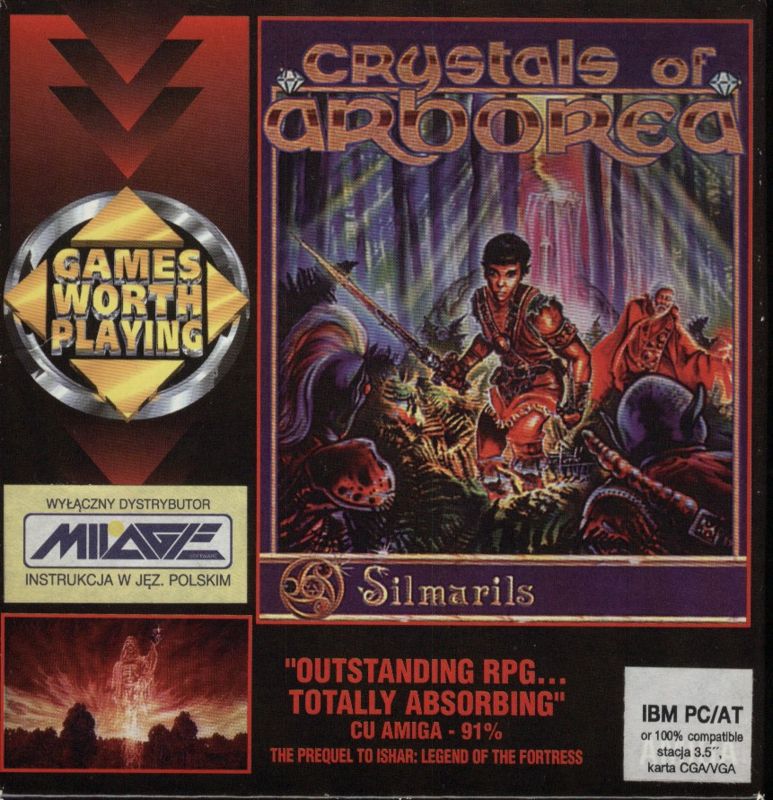 Front Cover for Crystals of Arborea (DOS) (Games Worth Playing release)