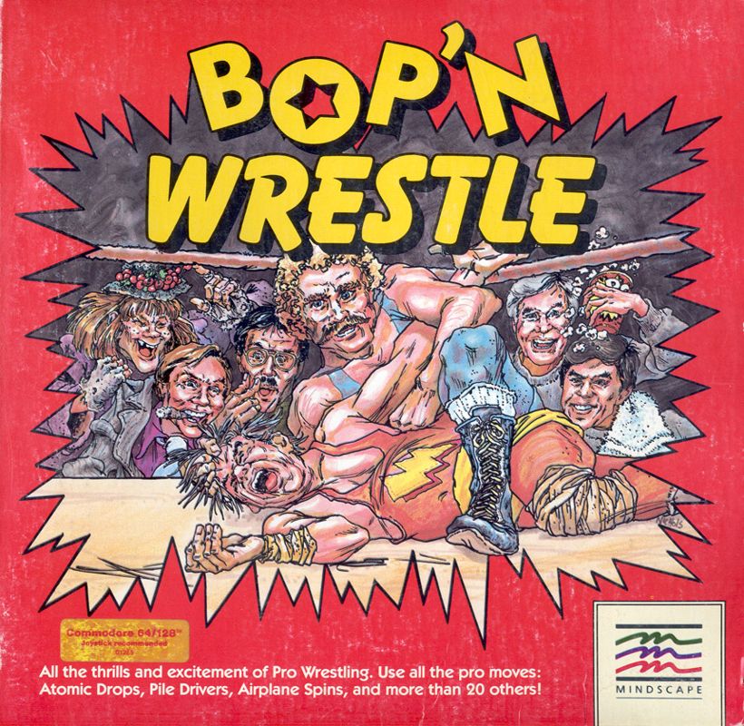 Front Cover for Bop'N Wrestle (Commodore 64)