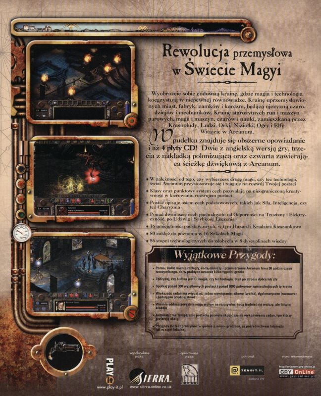 Arcanum: Of Steamworks & Magick Obscura cover or packaging material ...