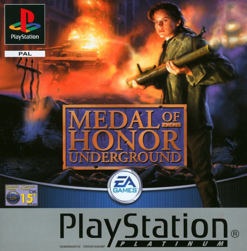 Front Cover for Medal of Honor: Underground (PlayStation) (Platinum release)