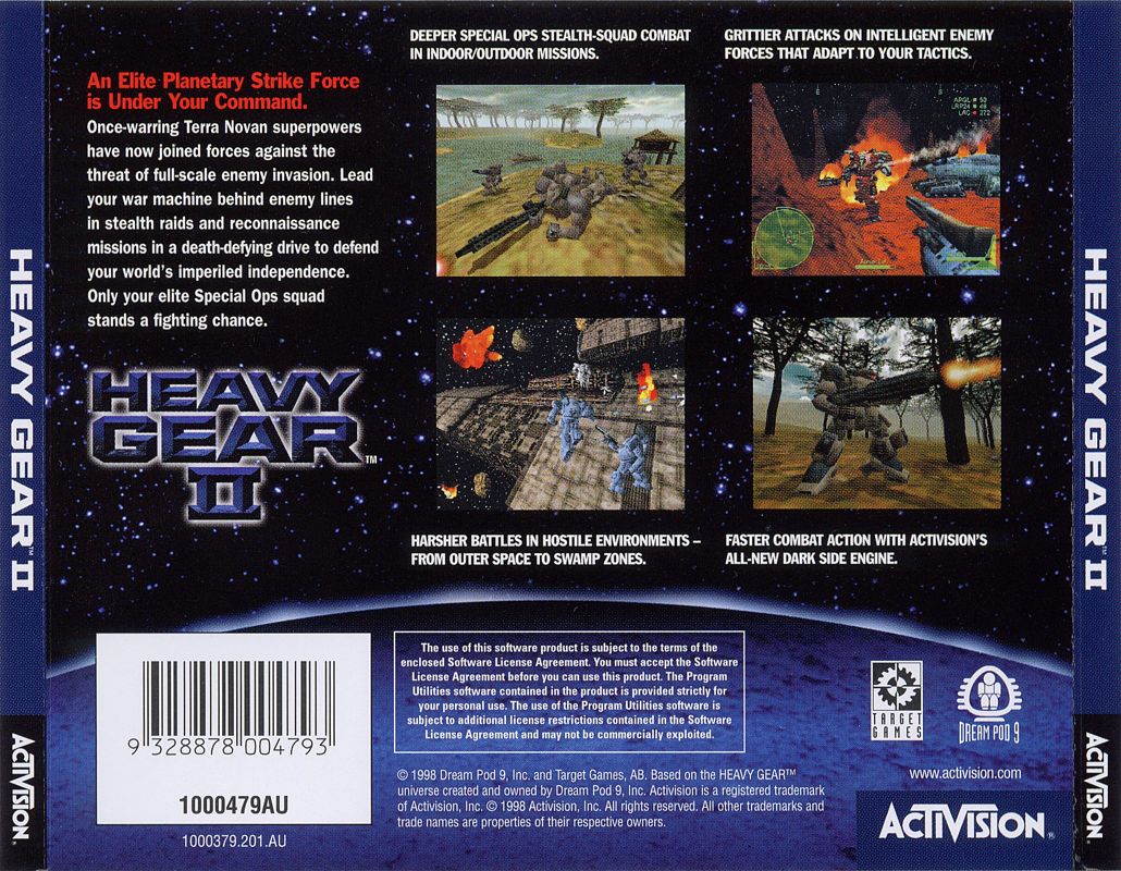 Other for Heavy Gear II (Windows): Jewel Case - Back