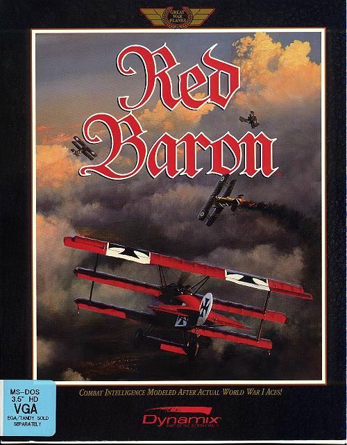 Front Cover for Red Baron (DOS) (VGA 3.5" HD release)