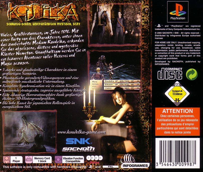 Koudelka cover or packaging material - MobyGames