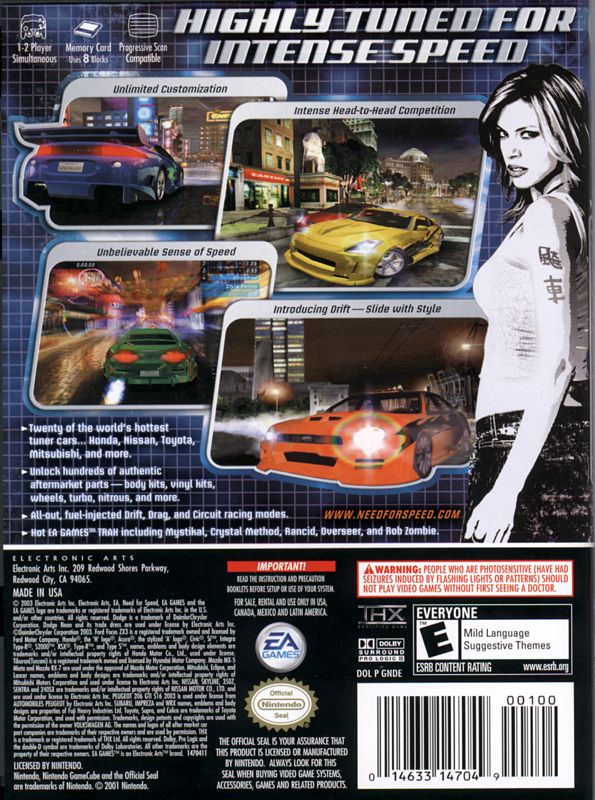 Need for Speed: Underground cover or packaging material - MobyGames