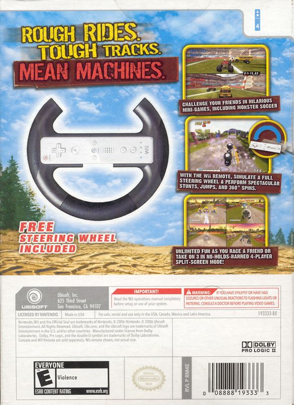 Back Cover for Monster 4x4: World Circuit (Wii) (Steering Wheel bundle)