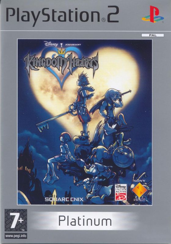 Front Cover for Kingdom Hearts (PlayStation 2) (Platinum release)
