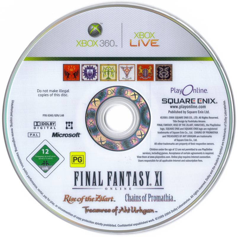 Media for Final Fantasy XI Online: The Vana'Diel Collection (Xbox 360)