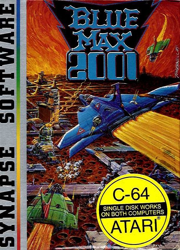 Front Cover for Blue Max 2001 (Atari 8-bit and Commodore 64)