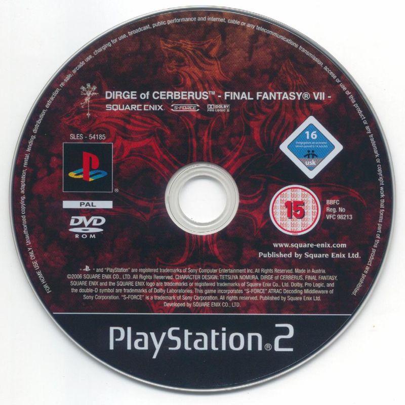 Media for Dirge of Cerberus: Final Fantasy VII (PlayStation 2)