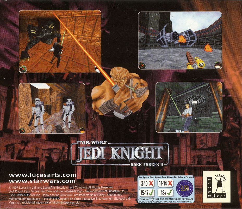 Other for Star Wars: Jedi Knight - Dark Forces II (Windows): Jewel Case - Back