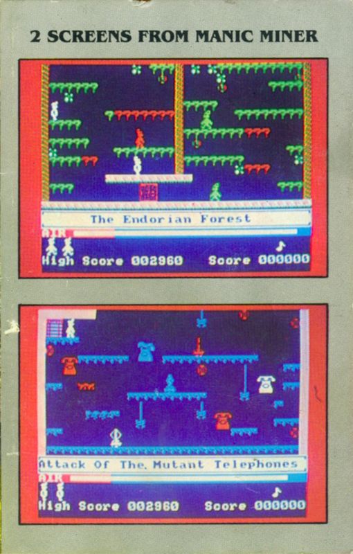 Inside Cover for Manic Miner (MSX)