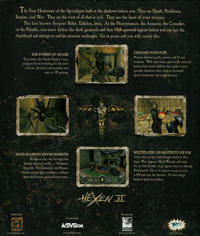Back Cover for Hexen II (Windows)