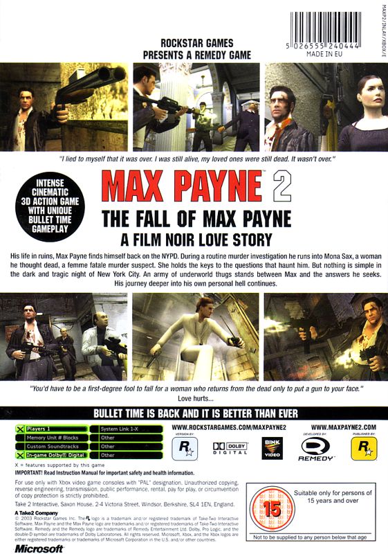 Max Payne 3 cover or packaging material - MobyGames