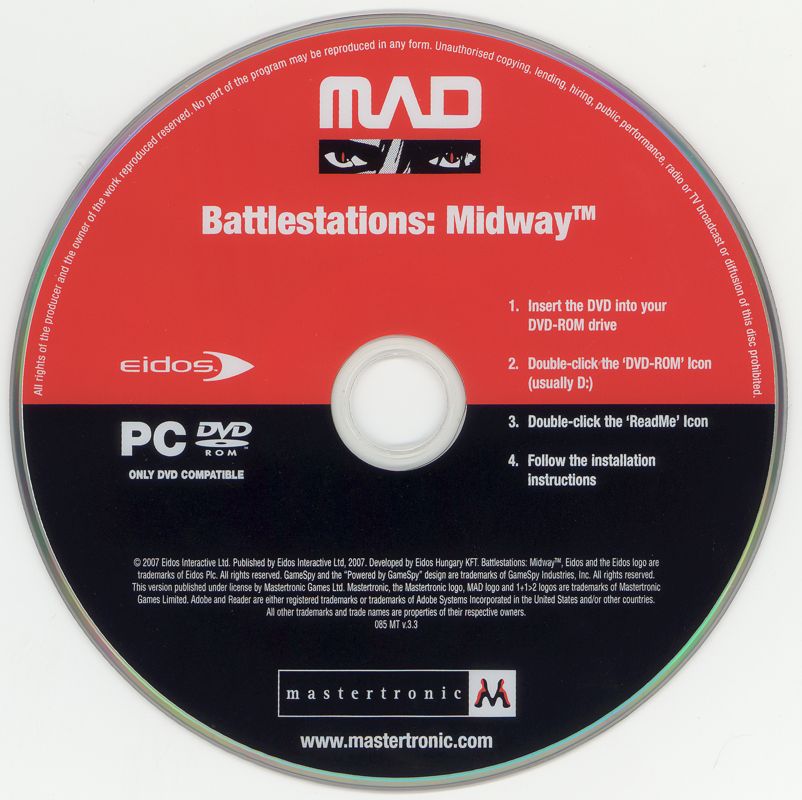Media for Battlestations: Midway (Windows) (MAD (Mastertronic Added Dimension) release)