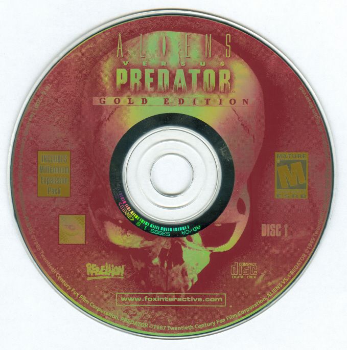 Media for Aliens Versus Predator: Gold Edition (Windows) (Budget release): Disc 1