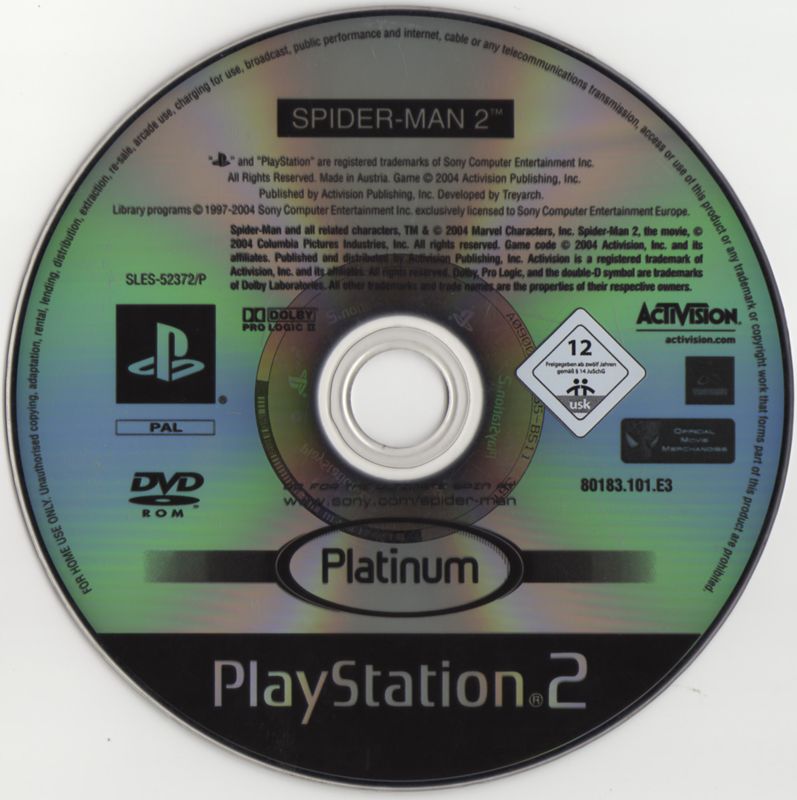 Media for Spider-Man 2 (PlayStation 2) (Platinum Release)
