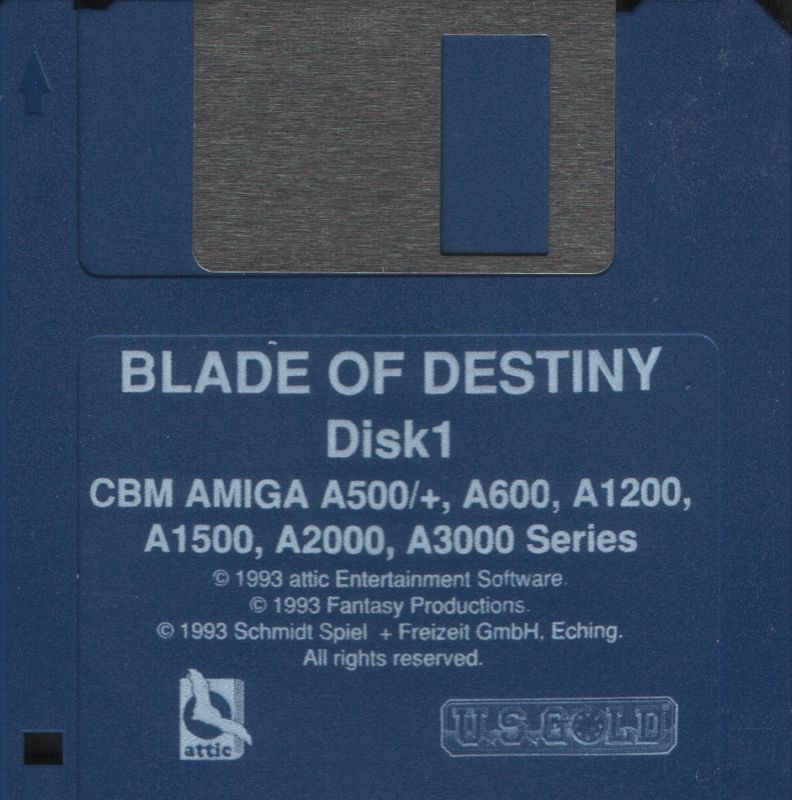 Media for Realms of Arkania: Blade of Destiny (Amiga): Disk 1/8