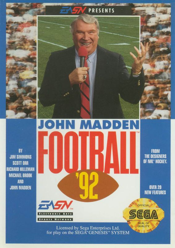 Front Cover for John Madden Football '92 (Genesis)