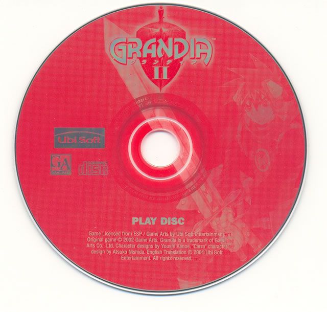 Media for Grandia II (Windows): Play Disc