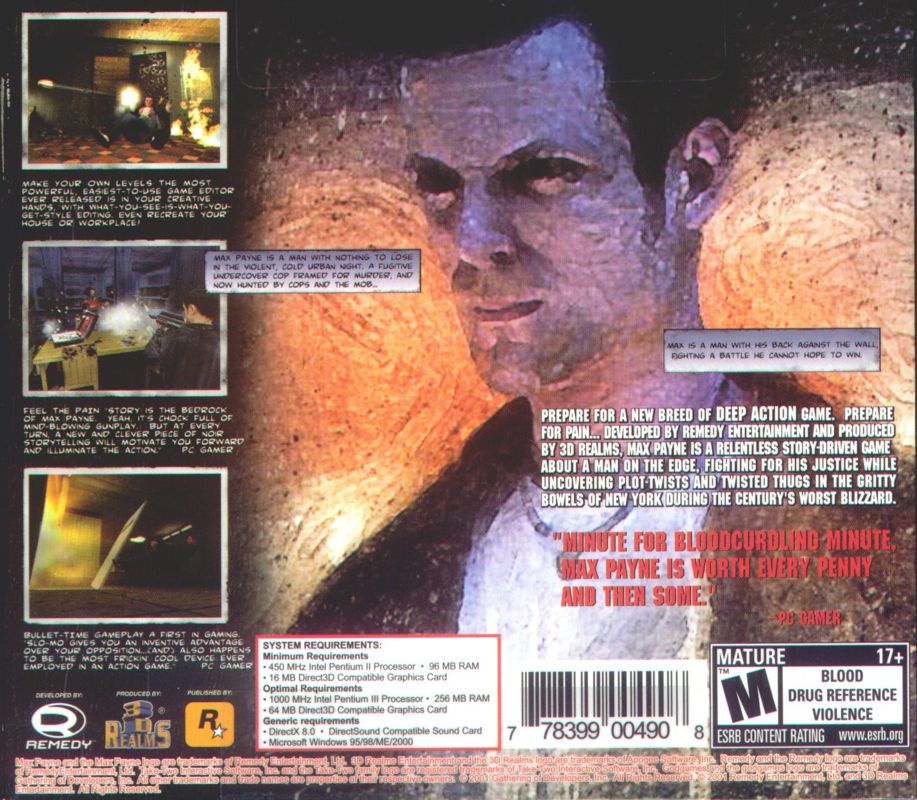 Max Payne 3 cover or packaging material - MobyGames