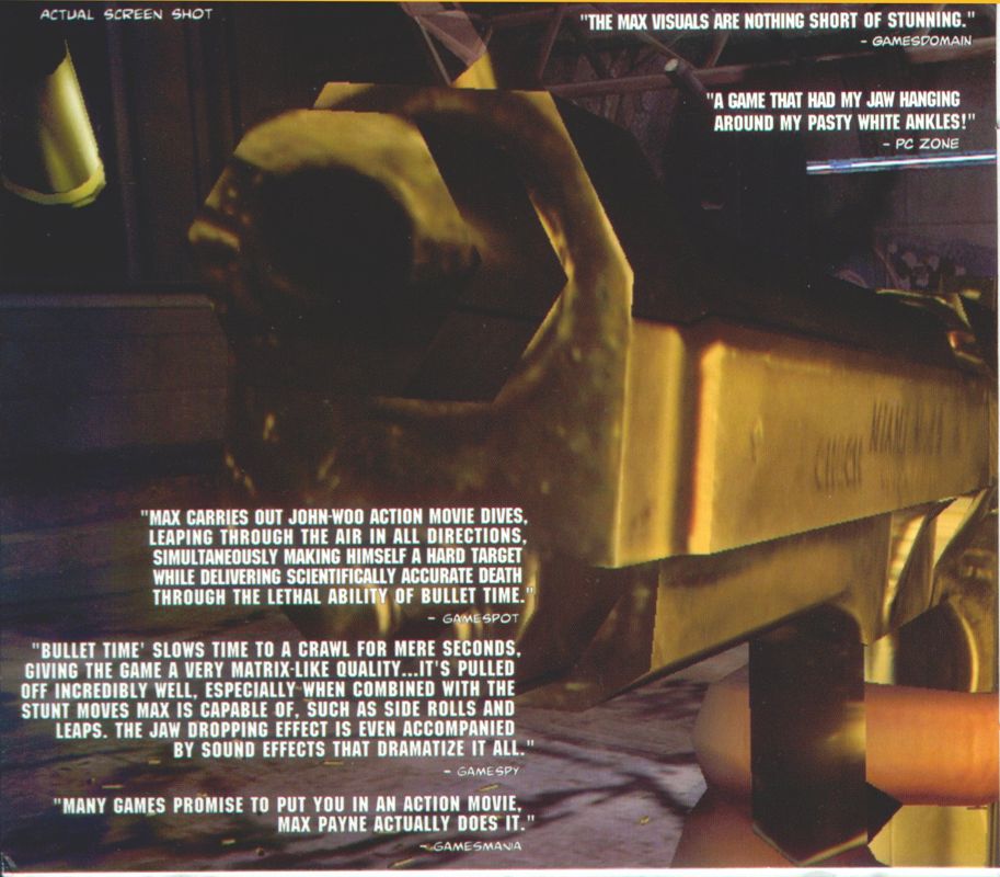 Inside Cover for Max Payne (Windows) (Budget re-release): Left