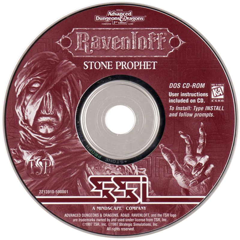Media for Ravenloft: Stone Prophet (DOS) (Re-release with hintbook & PDF manual)
