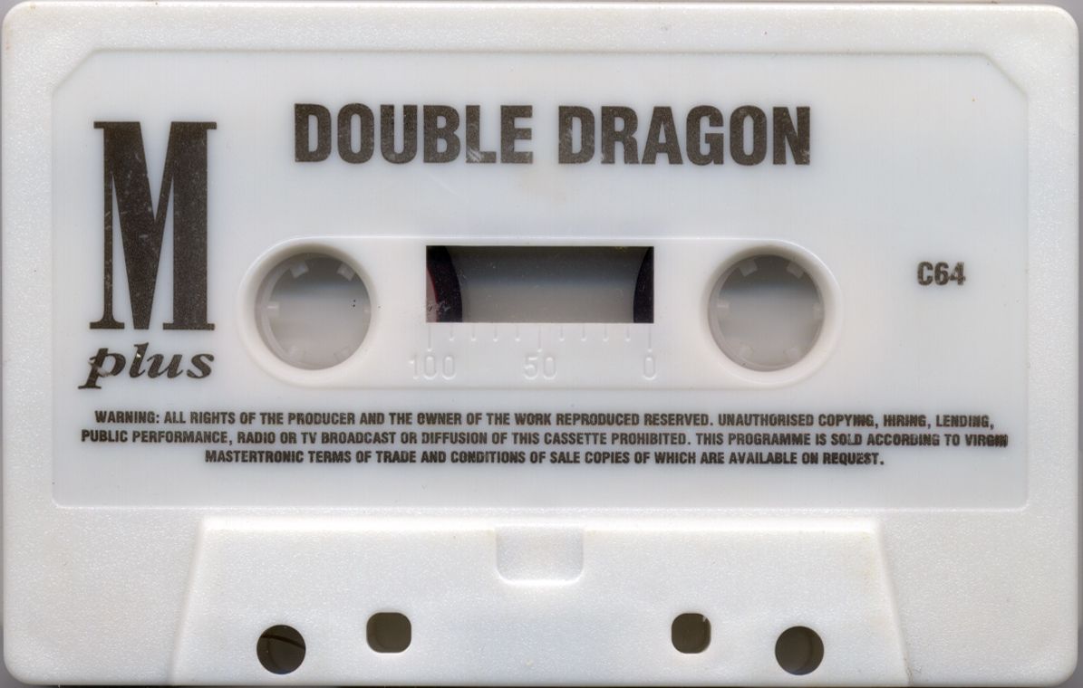 Media for Double Dragon (Commodore 64) (Cassette tape jacket)