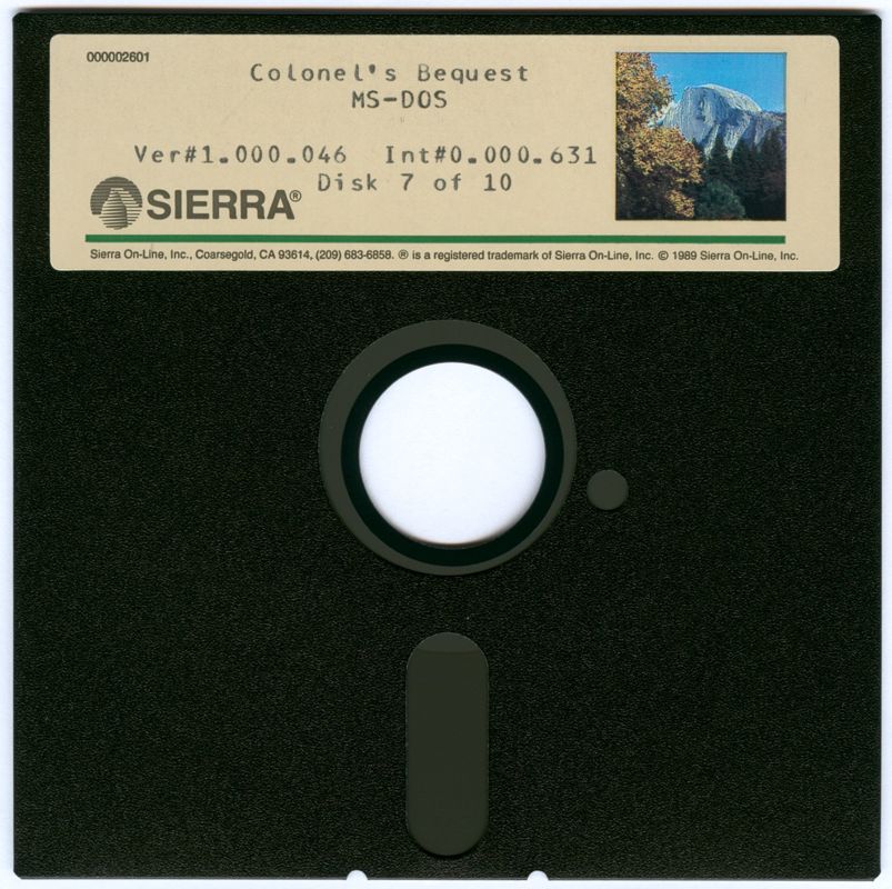 Media for The Colonel's Bequest (DOS) (Dual-media release): 5.25" Floppy - Disk 7