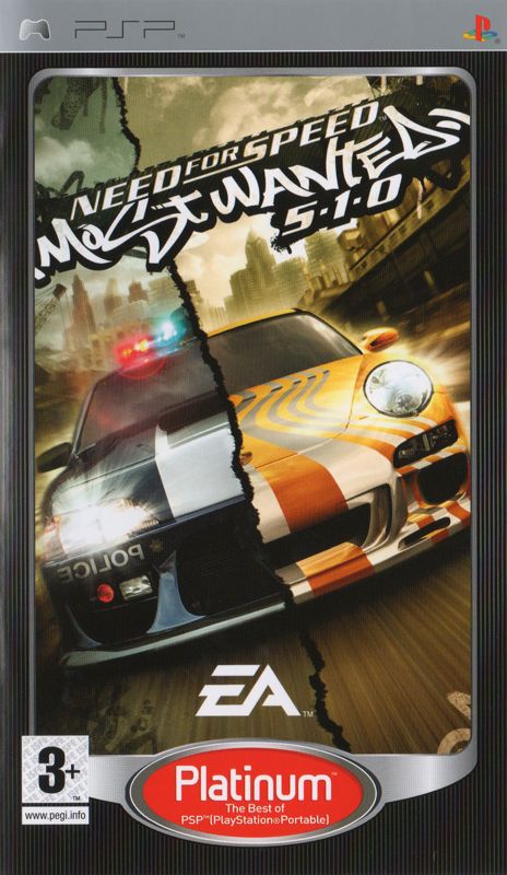 Front Cover for Need for Speed: Most Wanted 5-1-0 (PSP) (Platinum release)