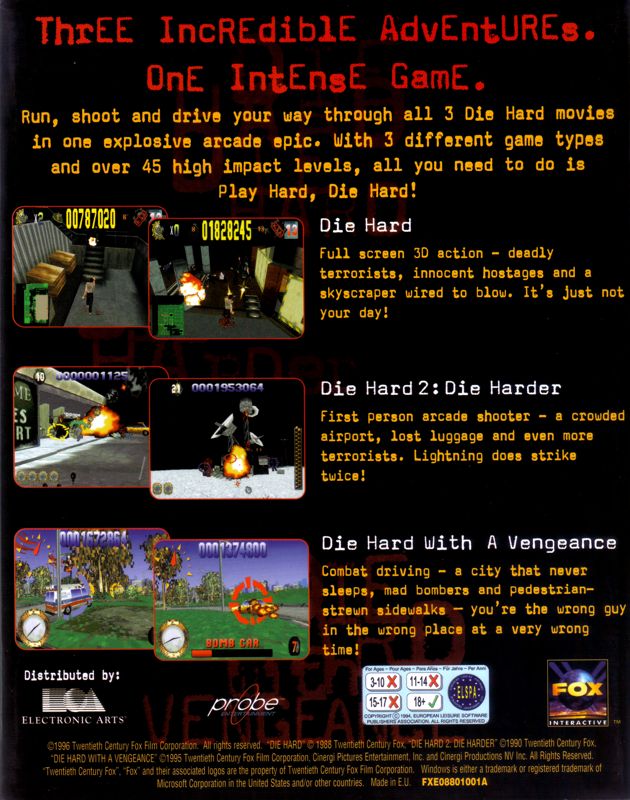 Back Cover for Die Hard Trilogy (Windows)