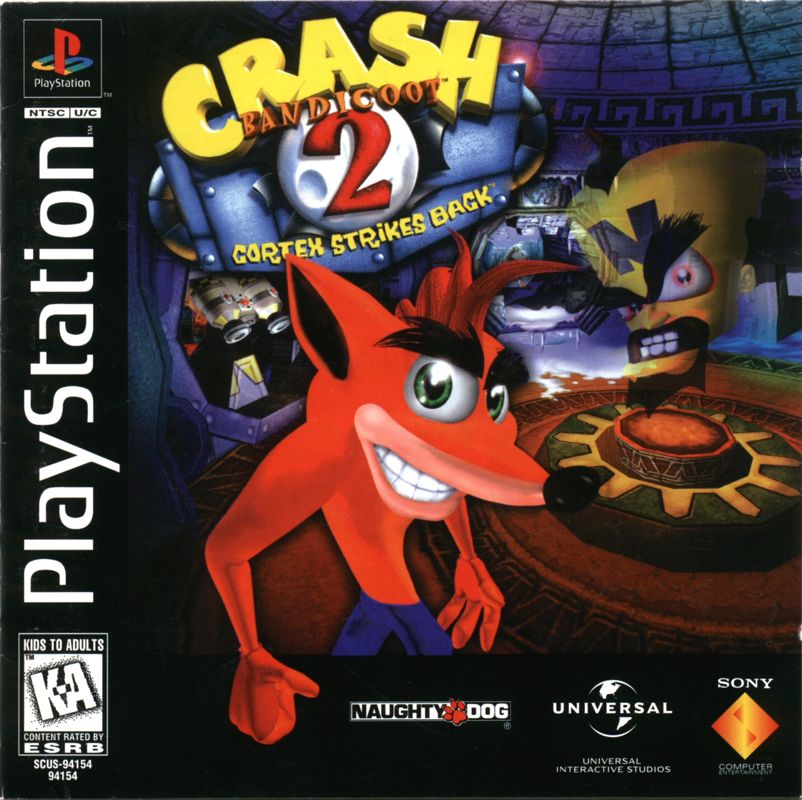 Manual for Crash Bandicoot 2: Cortex Strikes Back (PlayStation): Front