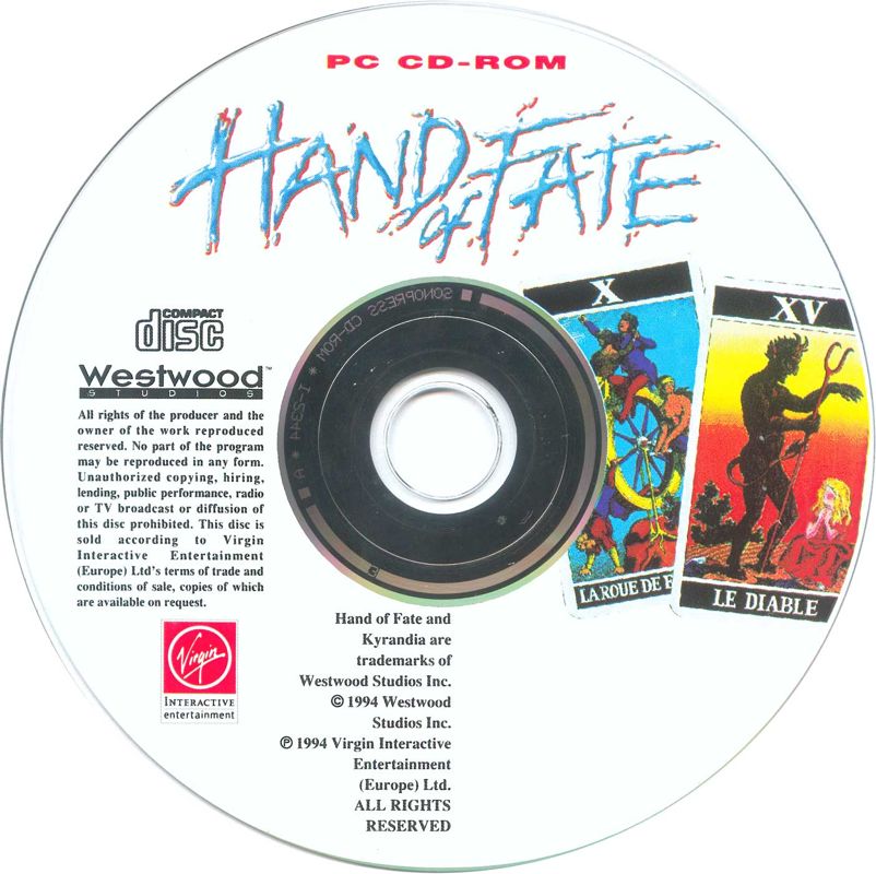Media for Fables & Fiends: Hand of Fate (DOS) (The White Label release)