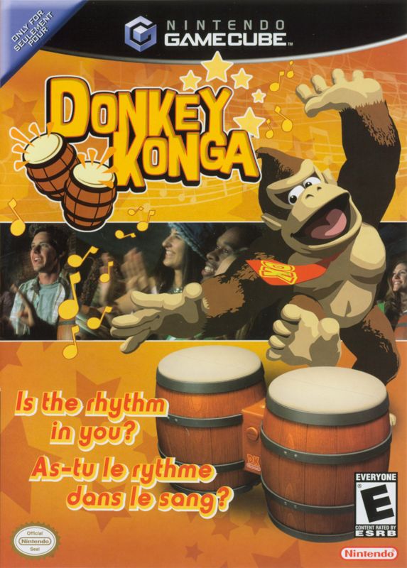 Front Cover for Donkey Konga (GameCube) (Bundled with Bongos)