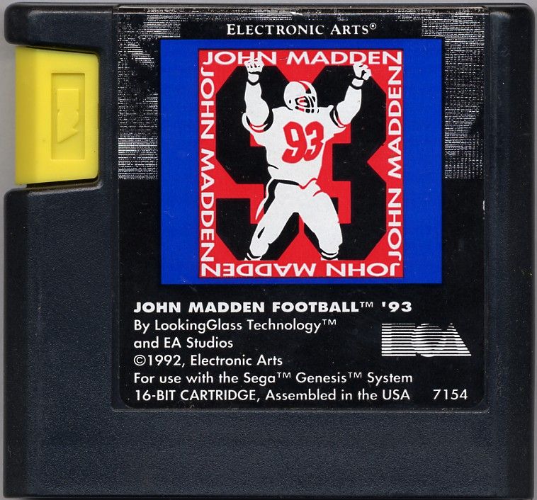 Media for John Madden Football '93 (Genesis)