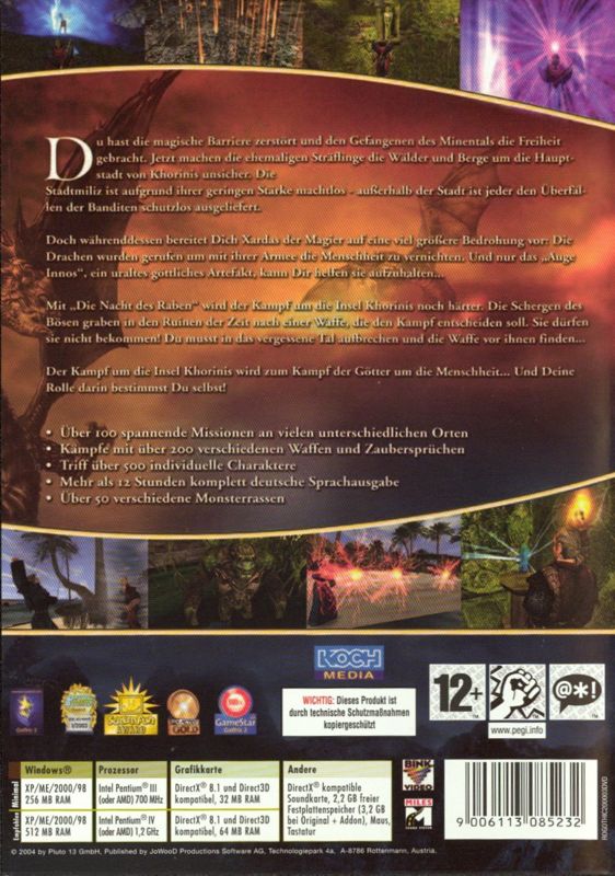 Back Cover for Gothic II: Gold Edition (Windows)